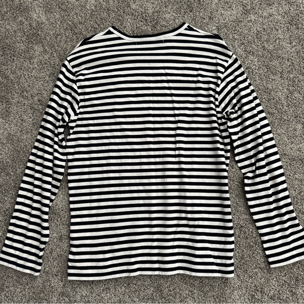 Comme des Garçons PLAY Black and White Striped Tee - Picture 3 of 3